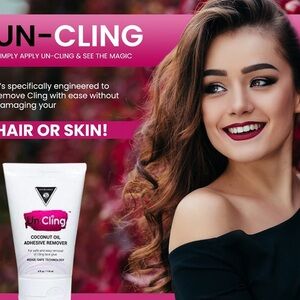 Un-Cling is a coconut oil-based adhesive remover for the skin.